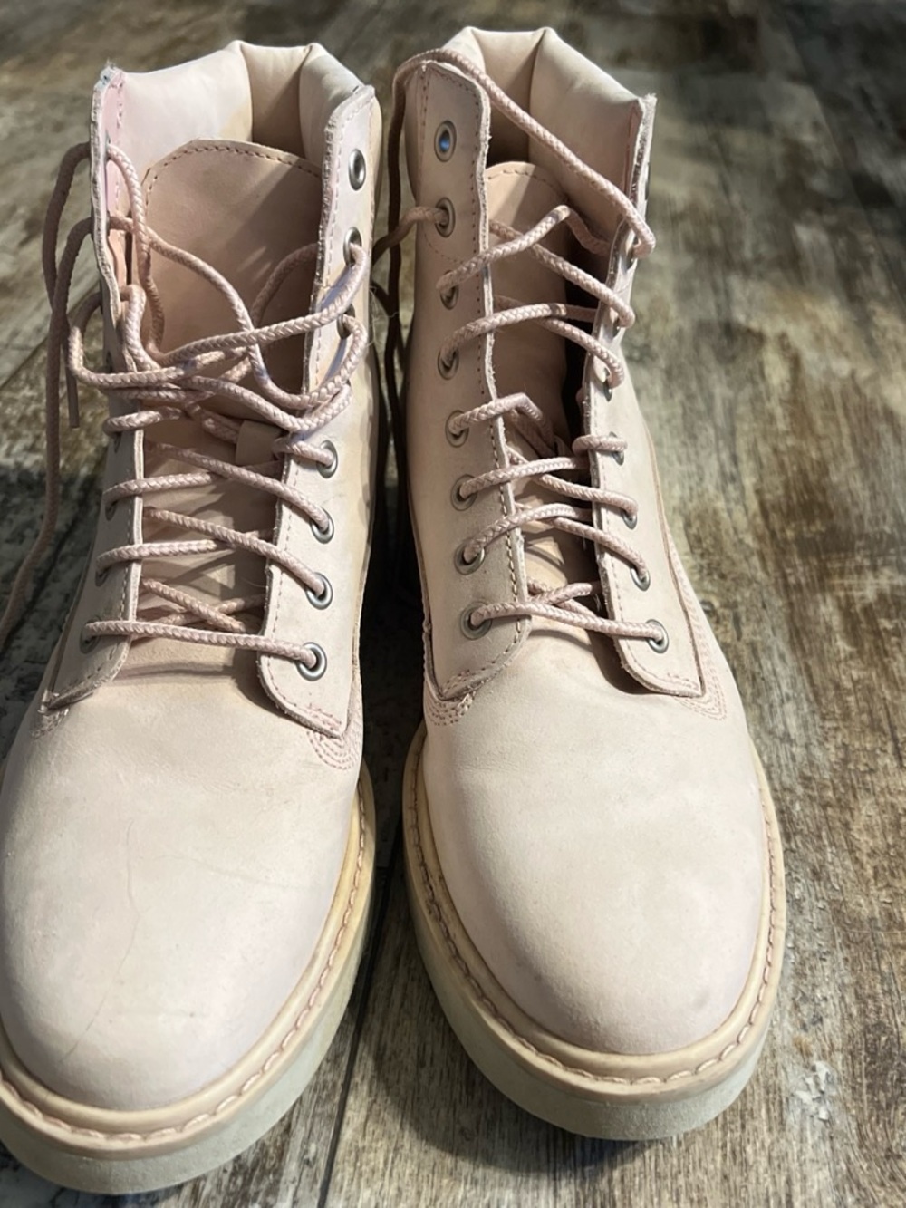 Timberland Women's Lace-Up Boots in Soft Blush